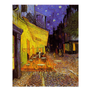 Vincent Van Gogh Café-Terrasse bei Nacht Fine Art Poster