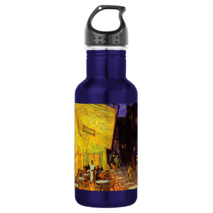 Vincent Van Gogh Café-Terrasse bei Nacht Fine Art Trinkflasche