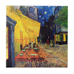 Vincent Van Gogh - Café-Terrasse bei Nacht Kunstwe Fliese