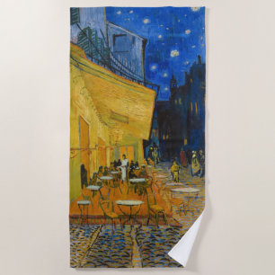 Vincent van Gogh - Café-Terrasse bei Nacht Strandtuch
