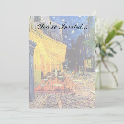 Vincent Van Gogh - Café Terrasse Einladung (Stehend Vorderseite)