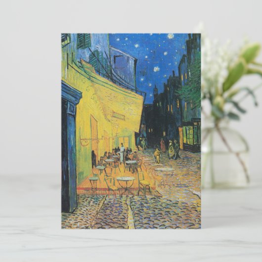 Vincent van Gogh Café Terrasse Einladung (Stehend Vorderseite)