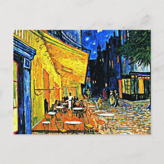 Vincent Van Gogh - Café Terrasse Post Card Postkarte (Vorderseite)
