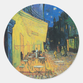 Vincent van Gogh Café Terrasse Runder Aufkleber