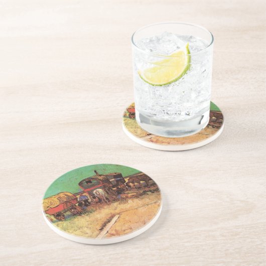 Vincent van Gogh - Campingplatz der Sinti und Roma Getränkeuntersetzer (Seite)