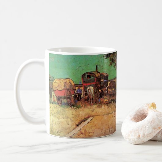 Vincent van Gogh - Campingplatz der Sinti und Roma Kaffeetasse (Mit Donut)