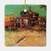 Vincent van Gogh - Campingplatz der Sinti und Roma Keramikornament (Rückseite)