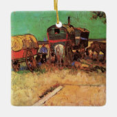 Vincent van Gogh - Campingplatz der Sinti und Roma Keramikornament (Vorderseite)