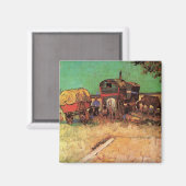 Vincent van Gogh - Campingplatz der Sinti und Roma Magnet (Vorderseite/Rückseite)