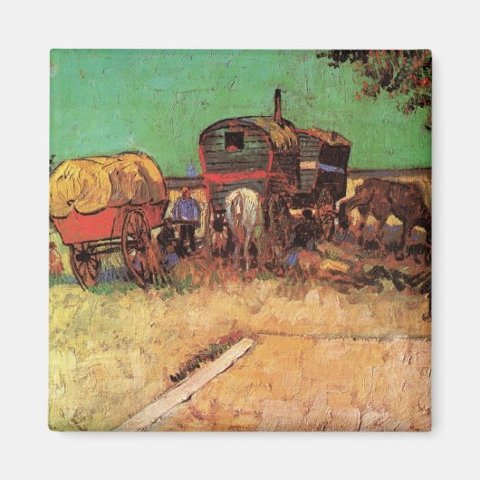 Vincent van Gogh - Campingplatz der Sinti und Roma Magnet (Vorne)