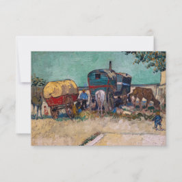 Vincent Van Gogh - Caravans, Sinti und Roma Camp b Dankeskarte