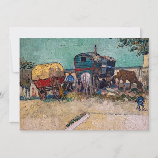 Vincent Van Gogh - Caravans, Sinti und Roma Camp b Einladung (Vorderseite)