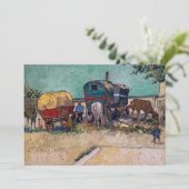 Vincent Van Gogh - Caravans, Sinti und Roma Camp b Einladung (Stehend Vorderseite)