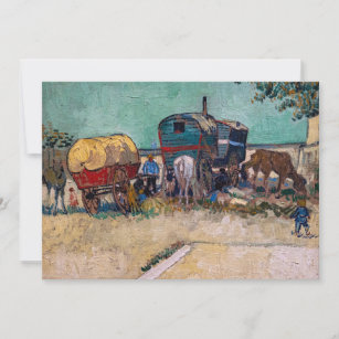 Vincent Van Gogh - Caravans, Sinti und Roma Camp b Einladung