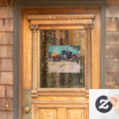 Vincent Van Gogh - Caravans, Sinti und Roma Camp b Fensteraufkleber (Haustür)