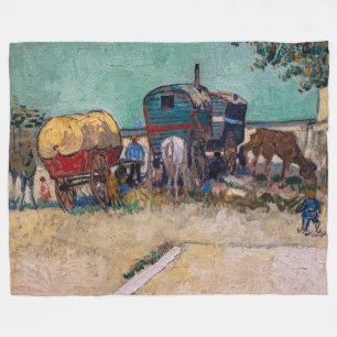 Vincent Van Gogh - Caravans, Sinti und Roma Camp b Fleecedecke