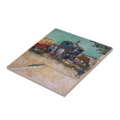 Vincent Van Gogh - Caravans, Sinti und Roma Camp b Fliese (Seite)