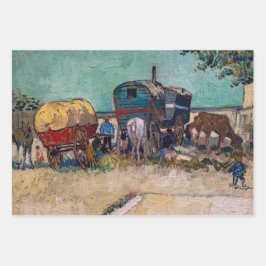 Vincent Van Gogh - Caravans, Sinti und Roma Camp b Geschenkpapier Set