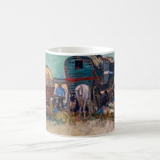 Vincent Van Gogh - Caravans, Sinti und Roma Camp b Kaffeetasse (Mittel)