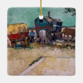 Vincent Van Gogh - Caravans, Sinti und Roma Camp b Keramikornament (Rückseite)