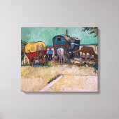 Vincent Van Gogh - Caravans, Sinti und Roma Camp b Leinwanddruck (Vorderseite)