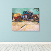 Vincent Van Gogh - Caravans, Sinti und Roma Camp b Leinwanddruck (Insitu (Holzboden))