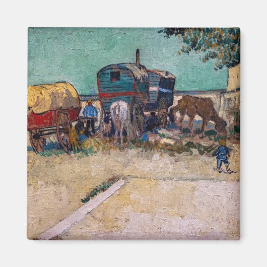 Vincent Van Gogh - Caravans, Sinti und Roma Camp b Magnet (Vorne)