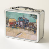 Vincent Van Gogh - Caravans, Sinti und Roma Camp b Metall Brotdose (Rückseite)