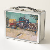 Vincent Van Gogh - Caravans, Sinti und Roma Camp b Metall Brotdose (Vorderseite)