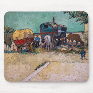 Vincent Van Gogh - Caravans, Sinti und Roma Camp b Mousepad