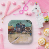 Vincent Van Gogh - Caravans, Sinti und Roma Camp b Pappteller (Party)