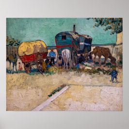 Vincent Van Gogh - Caravans, Sinti und Roma Camp b Poster