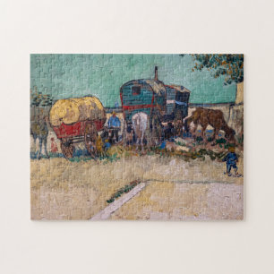 Vincent Van Gogh - Caravans, Sinti und Roma Camp b Puzzle