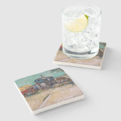 Vincent Van Gogh - Caravans, Sinti und Roma Camp b Steinuntersetzer (Seitenansicht)