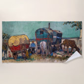 Vincent Van Gogh - Caravans, Sinti und Roma Camp b Strandtuch (Vorderseite)