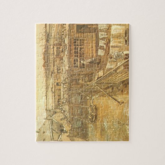Vincent van Gogh - Carpenter's Yard and Wäsche Puzzle (Vertikal)