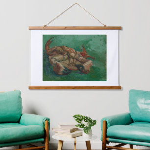 Vincent Van Gogh, Crab auf der Rückseite Wandteppich Mit Holzrahmen