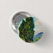 Vincent Van Gogh Cypresses Fine Art Art Button (Vorne & Hinten)