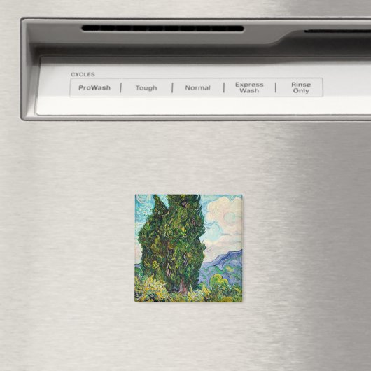 Vincent Van Gogh Cypresses Fine Art Art Magnet (In Situ (Geschirrspüler))