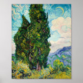 Vincent Van Gogh Cypresses Fine Art Art Poster (Vorne)