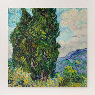 Vincent Van Gogh Cypresses Fine Art Art Puzzle