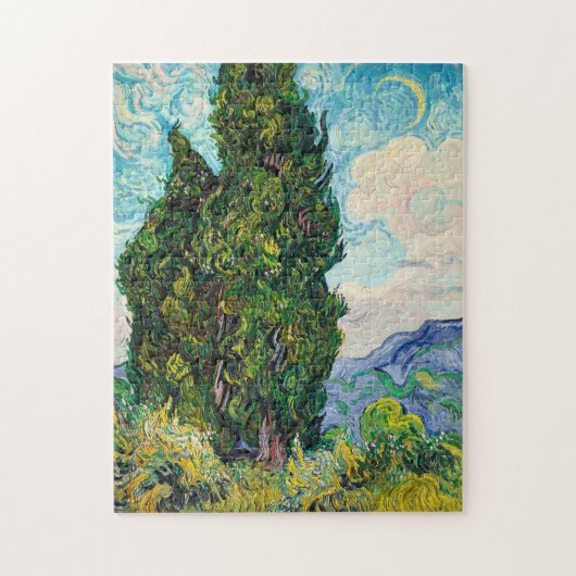 Vincent Van Gogh Cypresses Fine Art Art Puzzle (Vertikal)