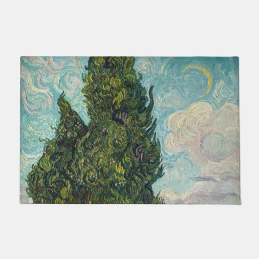 Vincent van Gogh - Cypresses Fußmatte (Vorderseite)