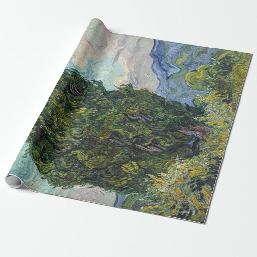 Vincent van Gogh - Cypresses Geschenkpapier (Ungerollt)