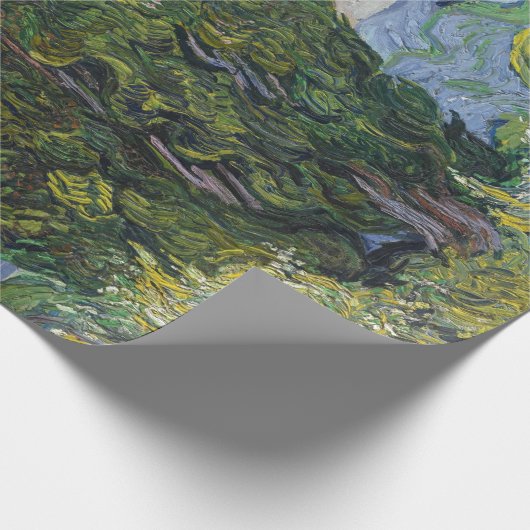 Vincent van Gogh - Cypresses Geschenkpapier (Ecke)