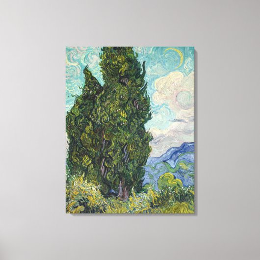 Vincent van Gogh - Cypresses Leinwanddruck (Vorderseite)