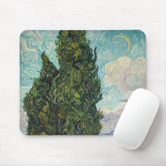Vincent van Gogh - Cypresses Mousepad (Mit Mouse)