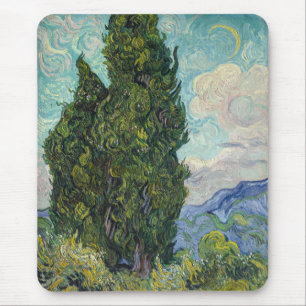 Vincent van Gogh - Cypresses Mousepad