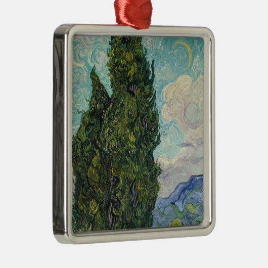 Vincent van Gogh - Cypresses Ornament Aus Metall (Rechts)