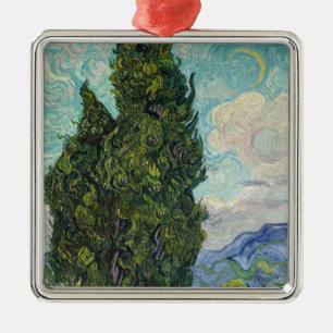 Vincent van Gogh - Cypresses Ornament Aus Metall